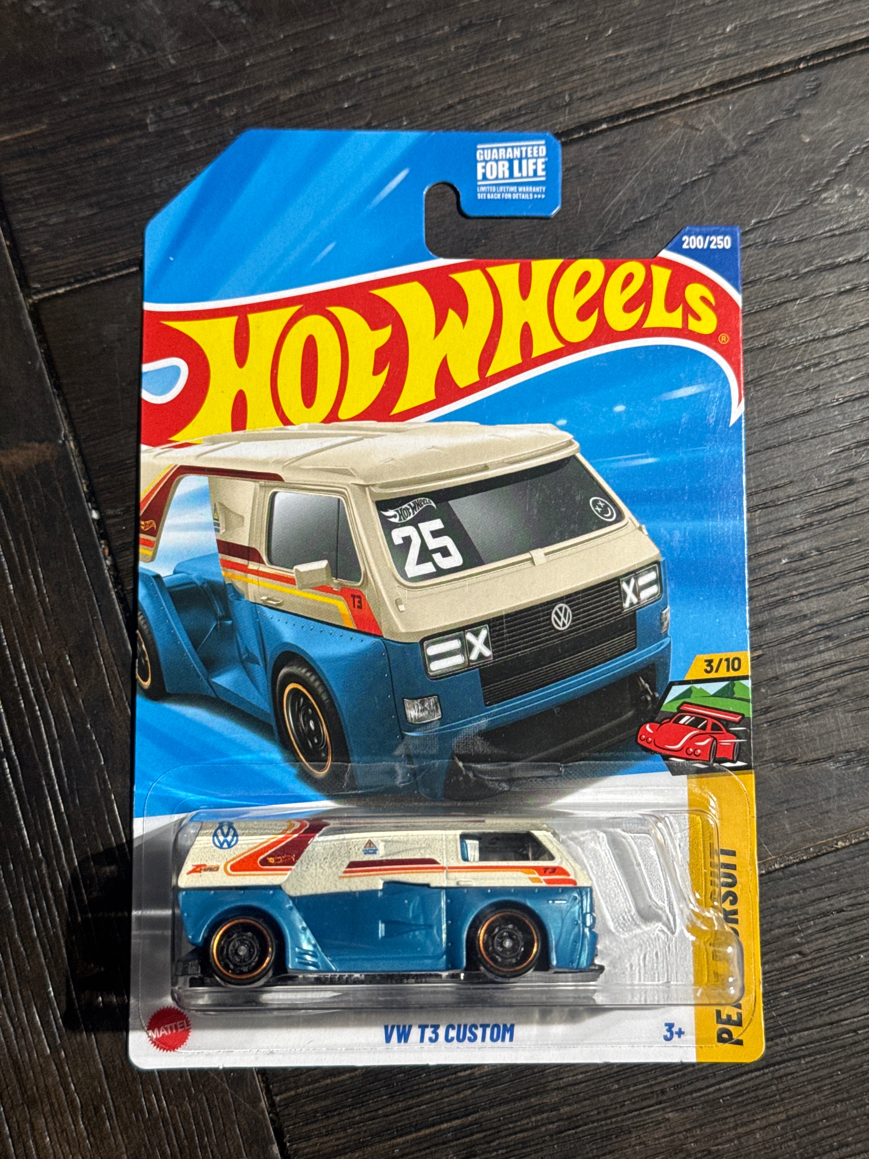 Hot Wheels Mainline 2025 VW T3 Custom 200/250 Peak Pursuit 3/10 Blue