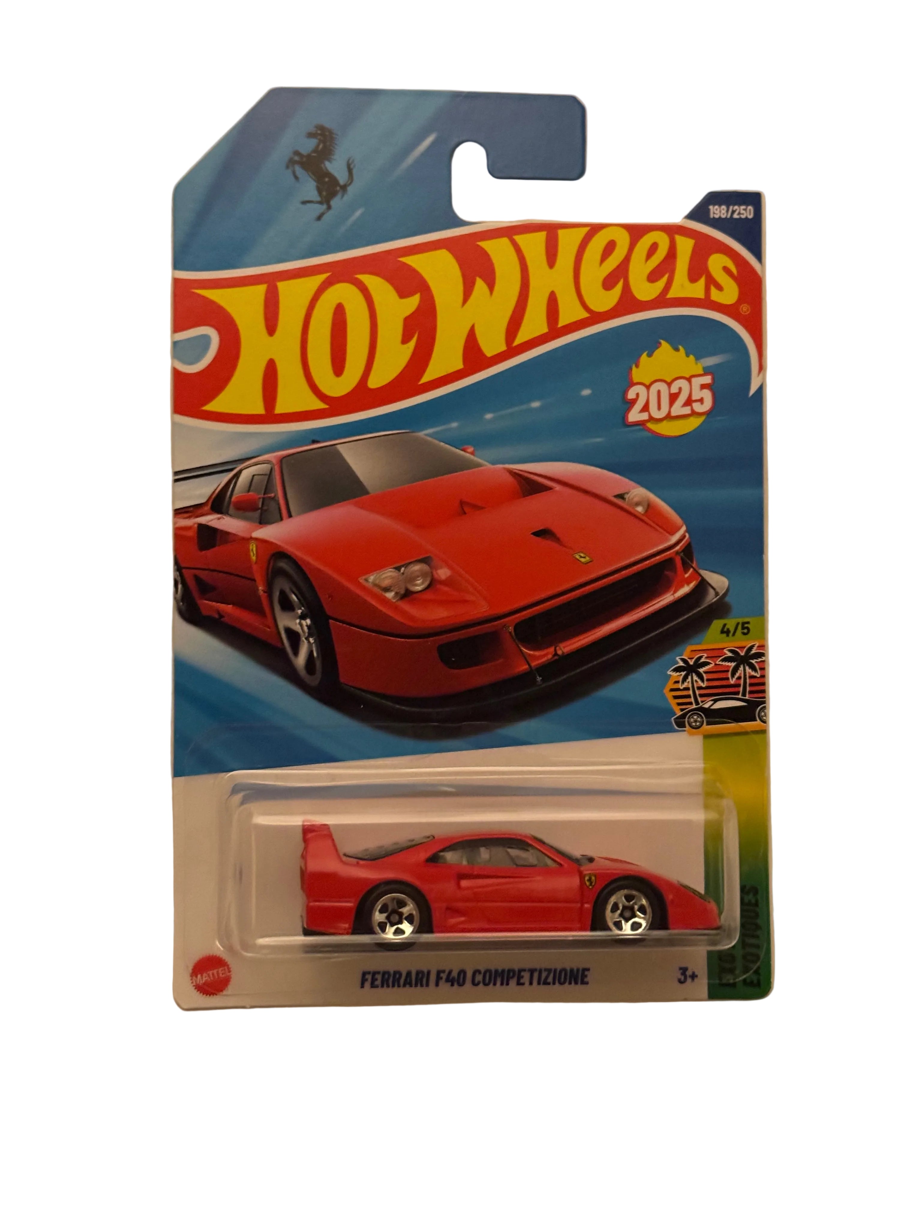 2025 Hot Wheels Mainline | Ferrari F40 Competizione 198/250 Exotics 4/5 Red