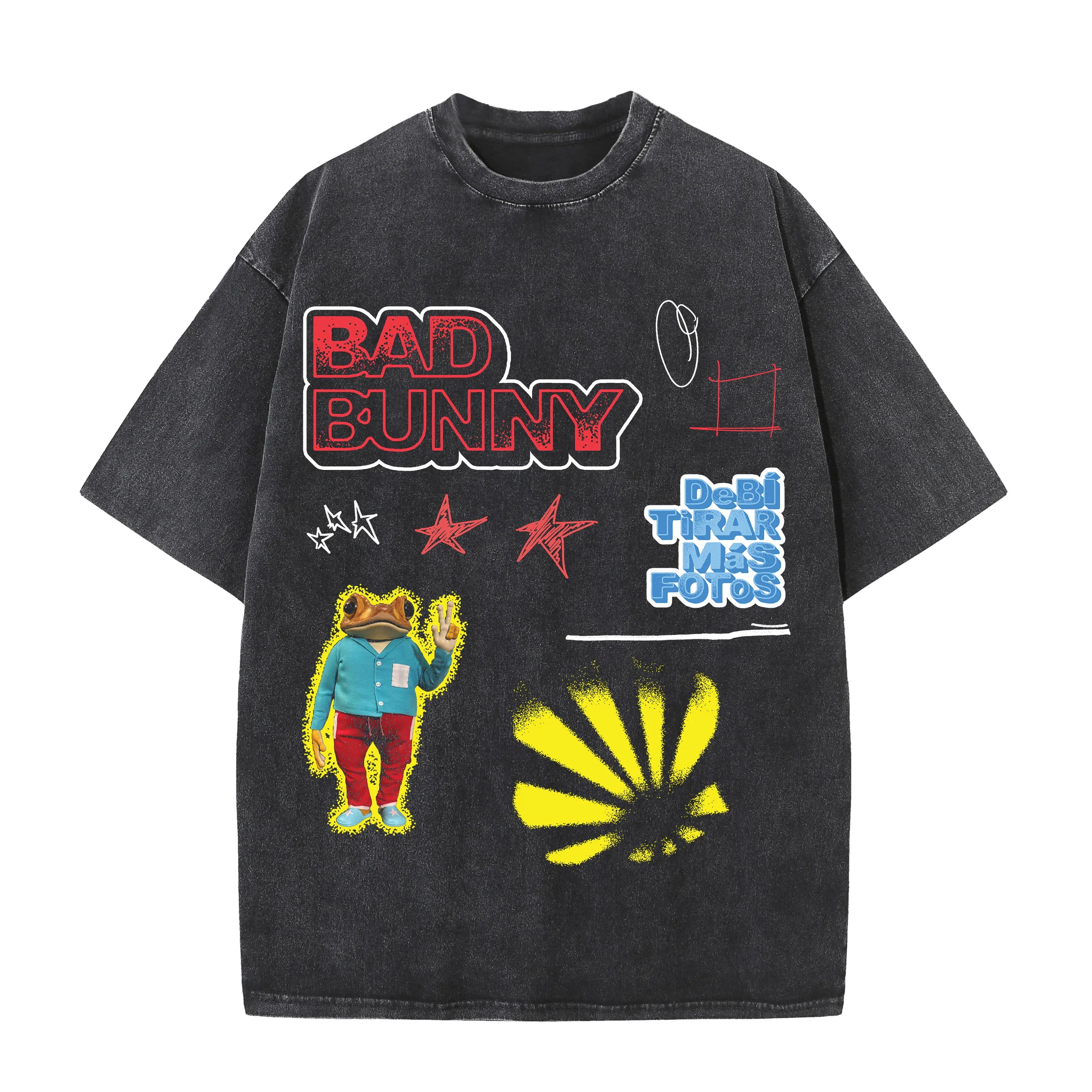 Bad Bunny Vintage Oversized Custom T-Shirt DEBí TiRAR MáS FOToS Concho