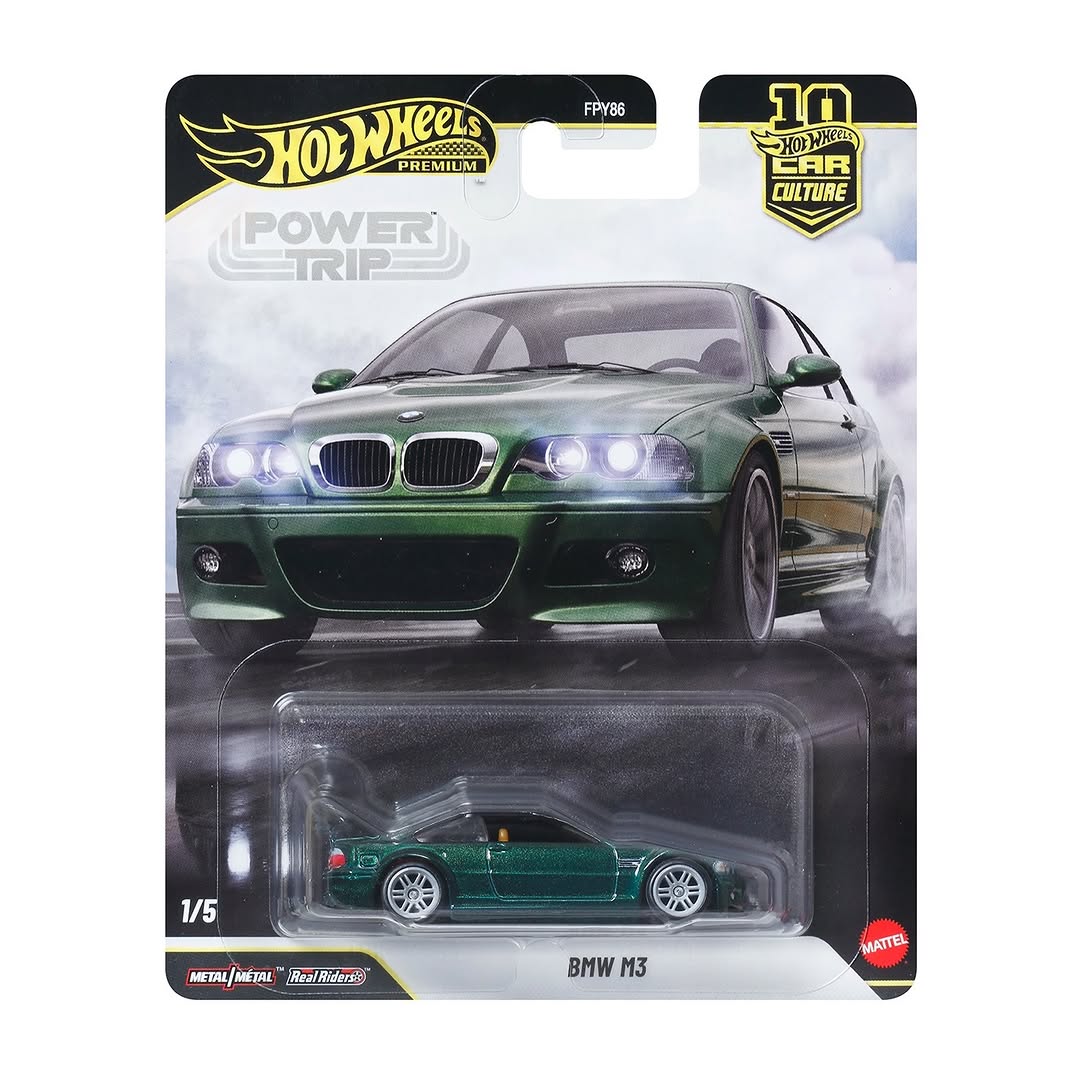 2026 Hot Wheels Premium Car Culture Power Trip Full Set 92 BMW M3 Chase