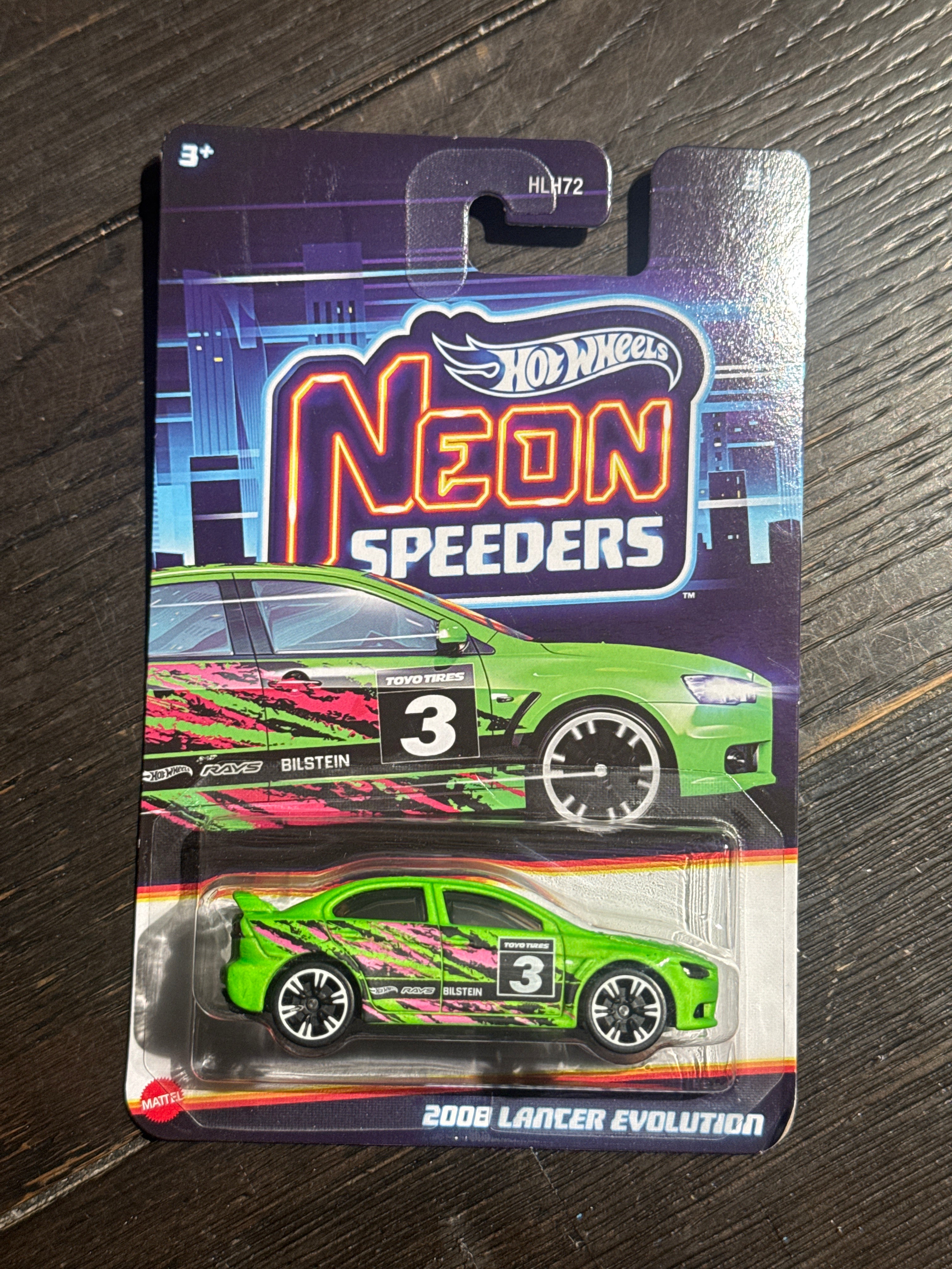 2025 Hot Wheels Neon Speeders | 2008 Lancer Evolution 3/8
