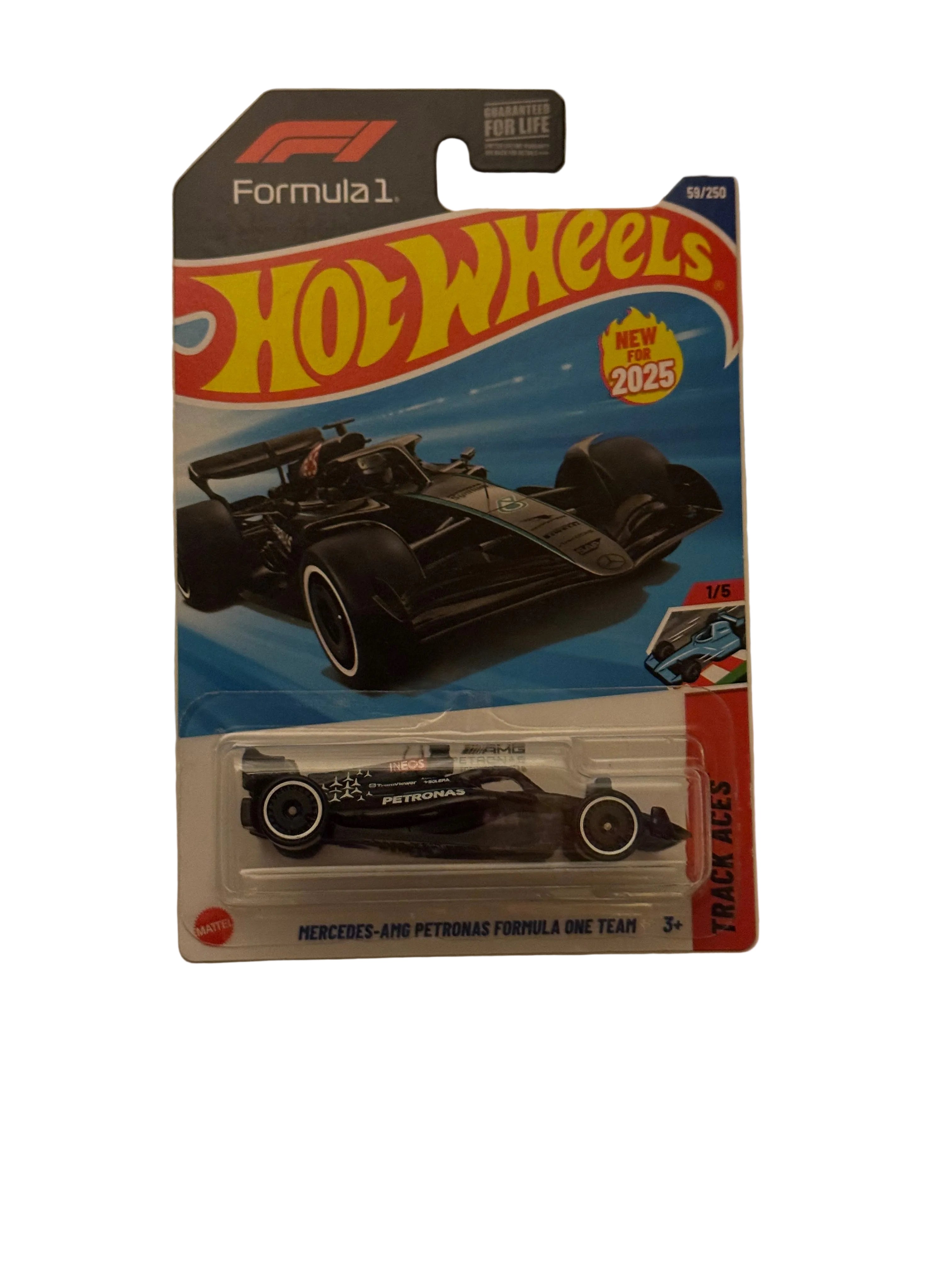 2025 Hot Wheels Mainline | Formula 1 AMG Mercedes Team 59/250 Track Aces 1/5
