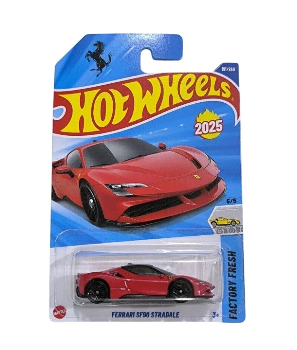 2025 Hot Wheels Mainline | Ferrari SF90 Stradale 191/250 Factory Fresh 5/5 Red