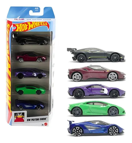 2025 Hot Wheels Mainline Motor Show 5 Packs | Ferrari SF90 Stradale Wine
