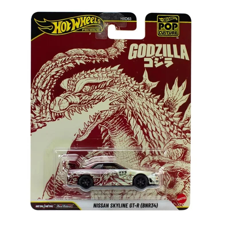 2026 Hot Wheels Premium Pop Culture Nissan GTR Godzilla Full Set